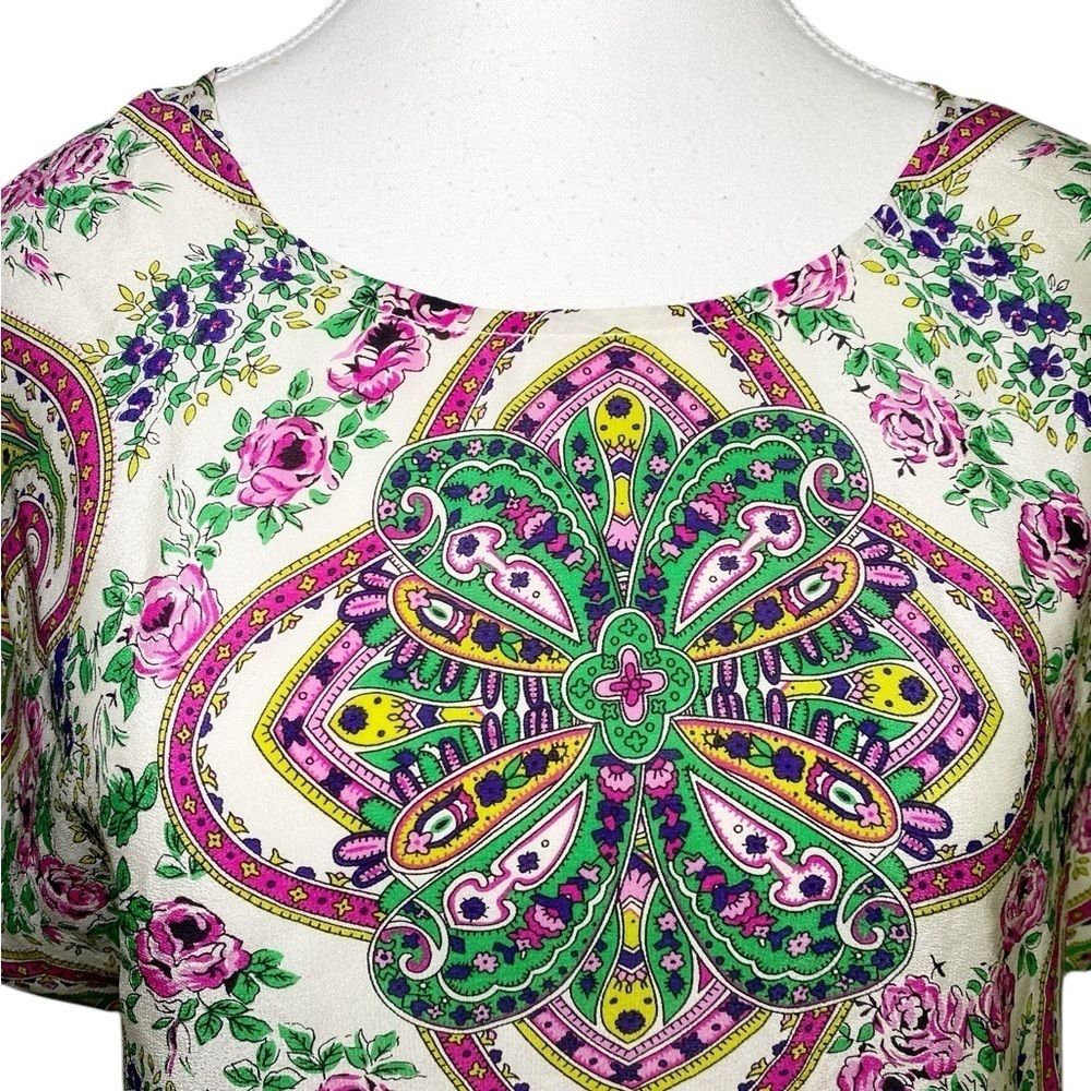 Maeve Silk Floral Print Women's Top - Picture 4 of 13
